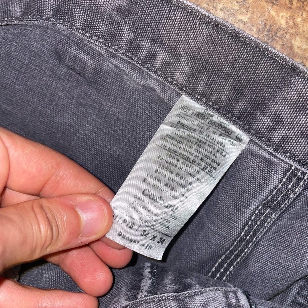 2007 Distressed Carhartt B11 Petrol Blue Carpenter Jeans 32x32 - Picture 8 of 10